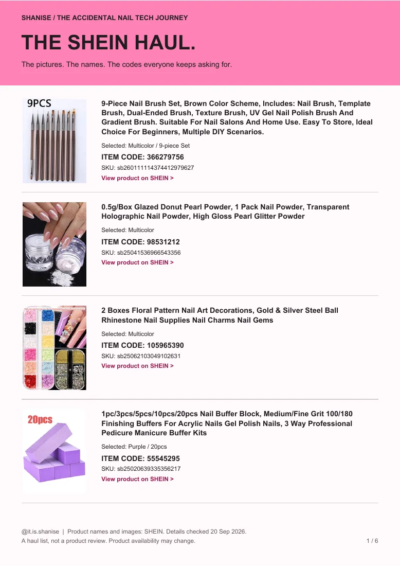 The SHEIN haul: pictures, names & codes preview
