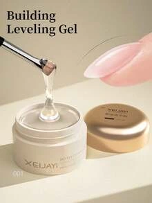 XEIJAYI 1pc, Clear Builder Gel For Nails, Self-Leveling UV/LED Compatible Nail Art Gel, For Salon And Home DIY Manicure