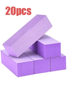 1pc/3pcs/5pcs/10pcs/20pcs Nail Buffer Block, Medium/Fine Grit 100/180 Finishing Buffers For Acrylic Nails Gel Polish Nails, 3 Way Professional Pedicure Manicure Buffer Kits