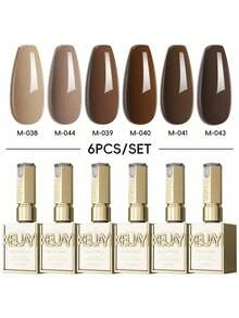 XEIJAYI 6-Color Nail Polish Gel 2025 New Multi-Color Brightening Set For Nail Salon