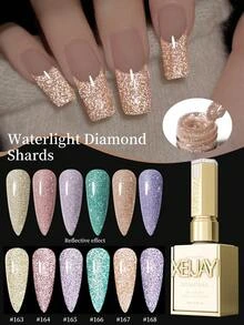 XEIJAYI XEJAYI 6-Color 15ml Water Light Crushed Gel Nail Polish Set,UV LED Soaking Nail Gel, Semi-Permanent, DIY Salon Quality Nail Art Gel For Spring And Summer Nails