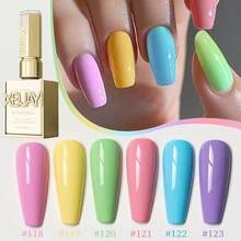 XEIJAYI XEJAYI 6pcs Candy Sugar Gel Nail Polish Set UV LED Soaking Nail Gel, Semi-Permanent, DIY Salon Quality Nail Art Gel For Spring And Summer Nails