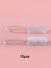 Transparent nail cleaning brushes