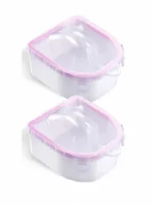 Pink double-layer soak bowls